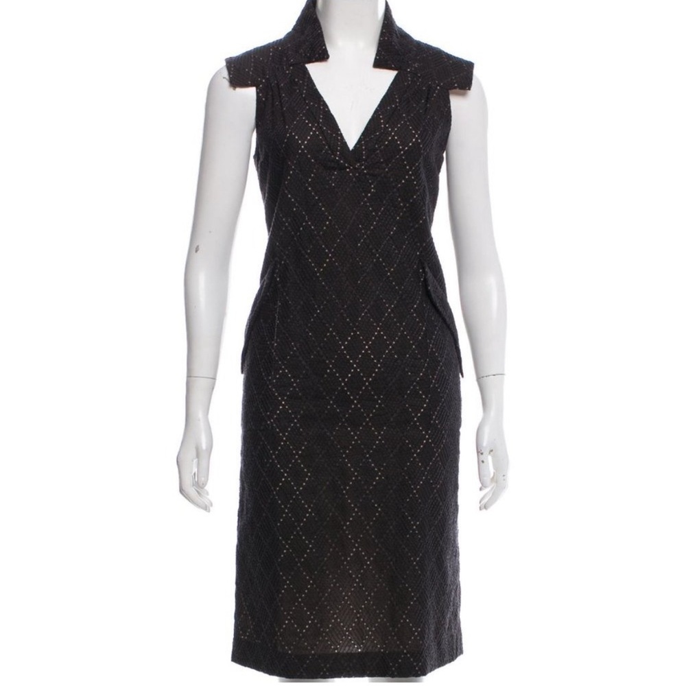 Luca Luca Eyelet Knee-Length Dress — size 42 (US 6)